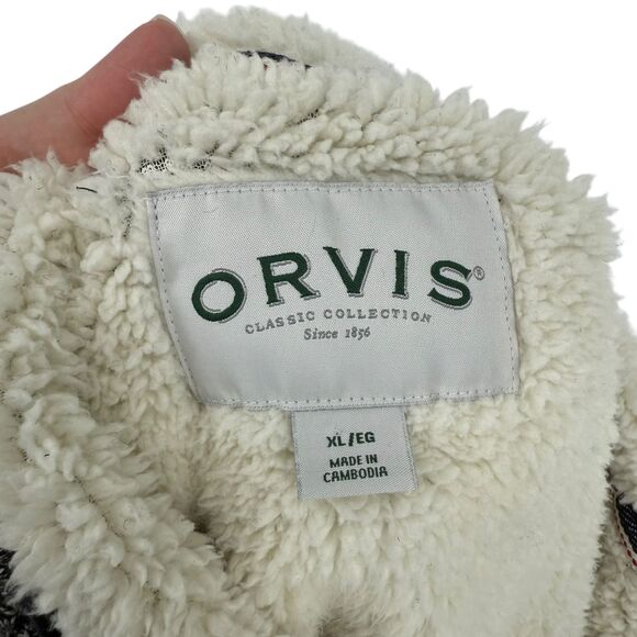 Orvis Brighton Black Sherpa Fleece Lined 1/4 Zip Pullover Sweater Men XL Outdoor - Picture 7 of 16